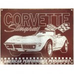 Corvette Stingray metal plate Deco 40.5 x 21.5 cm