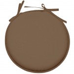 Brown Polyester Round Chair Cushion