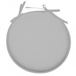 Gray Polyester Round Chair Cushion