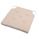 Reversible Chair Cushion Lin and Beige 38 cm