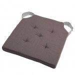 Reversible chair cushion 38 x 38 cm - Gray and pearl