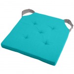 Reversible chair cushion 38 x 38 cm - Celadon and gray