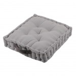 Cotton Floor Cushion Grey 45 cm