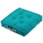 Cotton Floor Cushion Blue 45 cm