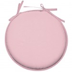 Pink Polyester Round Chair Cushion