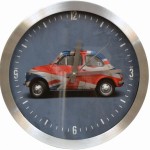 Union Jack Flag Italian vintage car Clock 30 cm