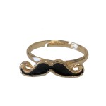 Little Black Moustache Ring