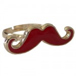 Red Moustache Ring
