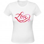 Love by Etienne Boyer white Woman Tee Shirt