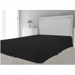 Microfibre bed base cover 90 x 190 cm - Black