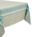 Mareva coated tablecloth - Grey and Blue