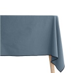 Washed dyed cotton tablecloth - Storm Blue