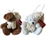 Set of 2 Bear Fir Decoration 8 cm