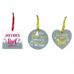 Set of 3 Wooden Tree Decorations to Hang