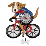 Bicycle dog pendulum clock By Allen