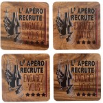 L'Apéro recrute - 4 coasters