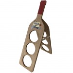 3 wooden bottle rack