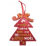Red Wooden Hanging Tree Decoration