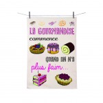 Cotton kitchen towel - La Gourmandise Commence..
