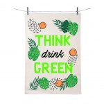 Cotton kitchen towel - Think Green