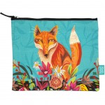 Allen Decorated Cotton Flat Pouch - The Fox
