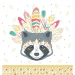 Postcard with envelope - Raccoon