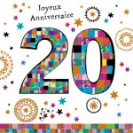 Postcard with envelope - Anniversary 20 Years