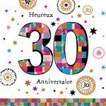 Postcard with envelope - Anniversary 30 Years