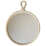 Round Marine Rope Cotton Mirror 40 cm