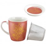 Mug with infuser for tea - ASIA PINK