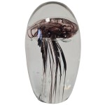 Glass Jellyfish paperweight 8 cm