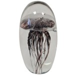 Glass Jellyfish paperweight 12 cm