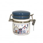 Hermetic Salt pot with wooden spoon - Wave