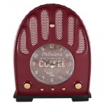 Old red metal transistor clock