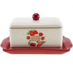 Strawberries butter dish