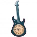 Patinated metal Guitar clock
