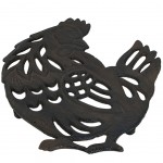 Hen metal rests flat