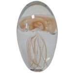 Glass Jellyfish paperweight 8 cm