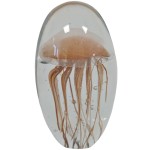 Glass Jellyfish paperweight 12.5 cm