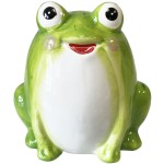 Green Ceramic Frog Piggy Bank