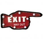 Exit Way Out Hand wooden frame