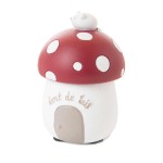 Small resin box for baby teeth in the shape of a mushroom
