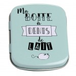 Mtal Small box for baby teeth - Green Blue