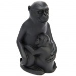 Decorative Statuette Mom Monkey and Baby