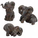 Three Elephant decorative statuettes