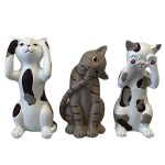 Figurines 3 resin decorative cats