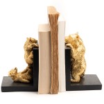 Gold Resin Bear Bookend
