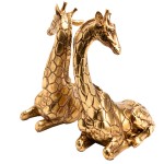 Resin Giraffe Bookend Gold