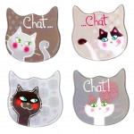 Cats 4 glass Coasters