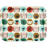Small bamboo tray - Cats